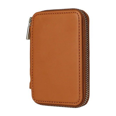 EIDERWOOD Magnetic Wallet / Card Holder with Zipper - MagSafe Compatible - Brown