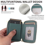 EIDERWOOD Magnetic Wallet / Card Holder with Zipper - MagSafe Compatible - Green