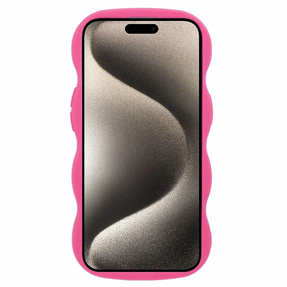 iPhone 15 EIDERWOOD Flexible Plastic Wavy Case - Pink