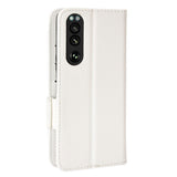 Sony Xperia 5 IV Litchi Leather Wallet Case - White