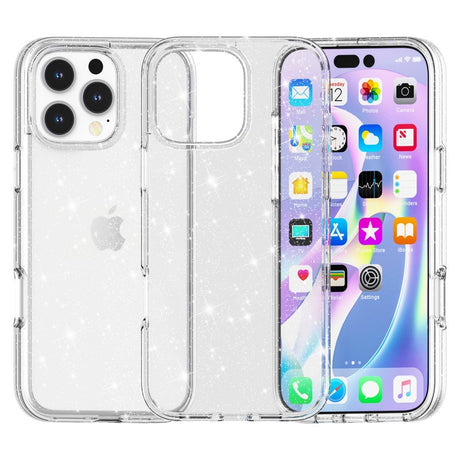 EIDERWOOD iPhone 16 Pro Hybrid Plastic Case - White Glitter