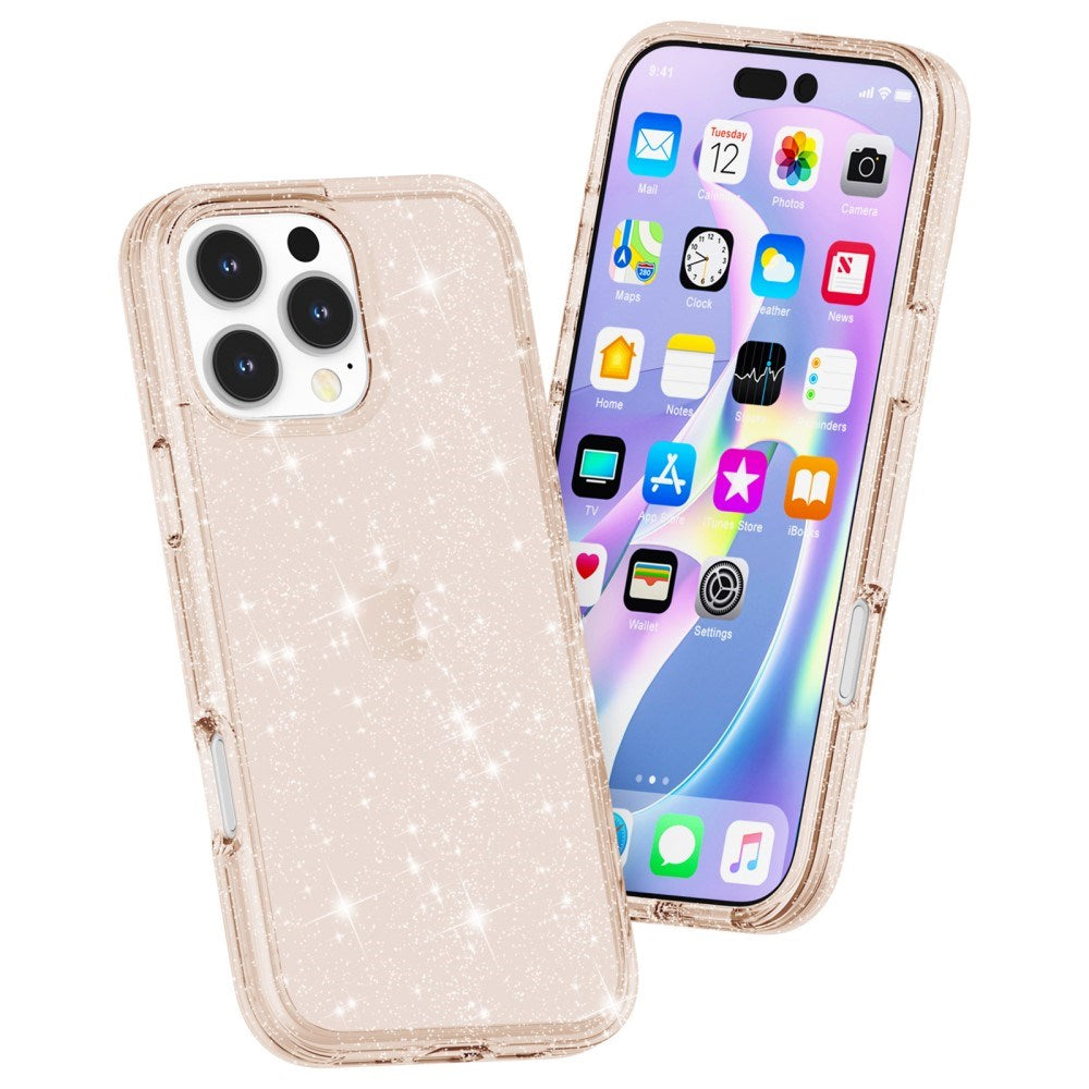 EIDERWOOD iPhone 16 Pro Hybrid Plastic Case - Gold Glitter