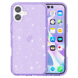 EIDERWOOD iPhone 16 Hybrid Plastic Case - Purple Glitter