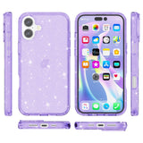 EIDERWOOD iPhone 16 Hybrid Plastic Case - Purple Glitter