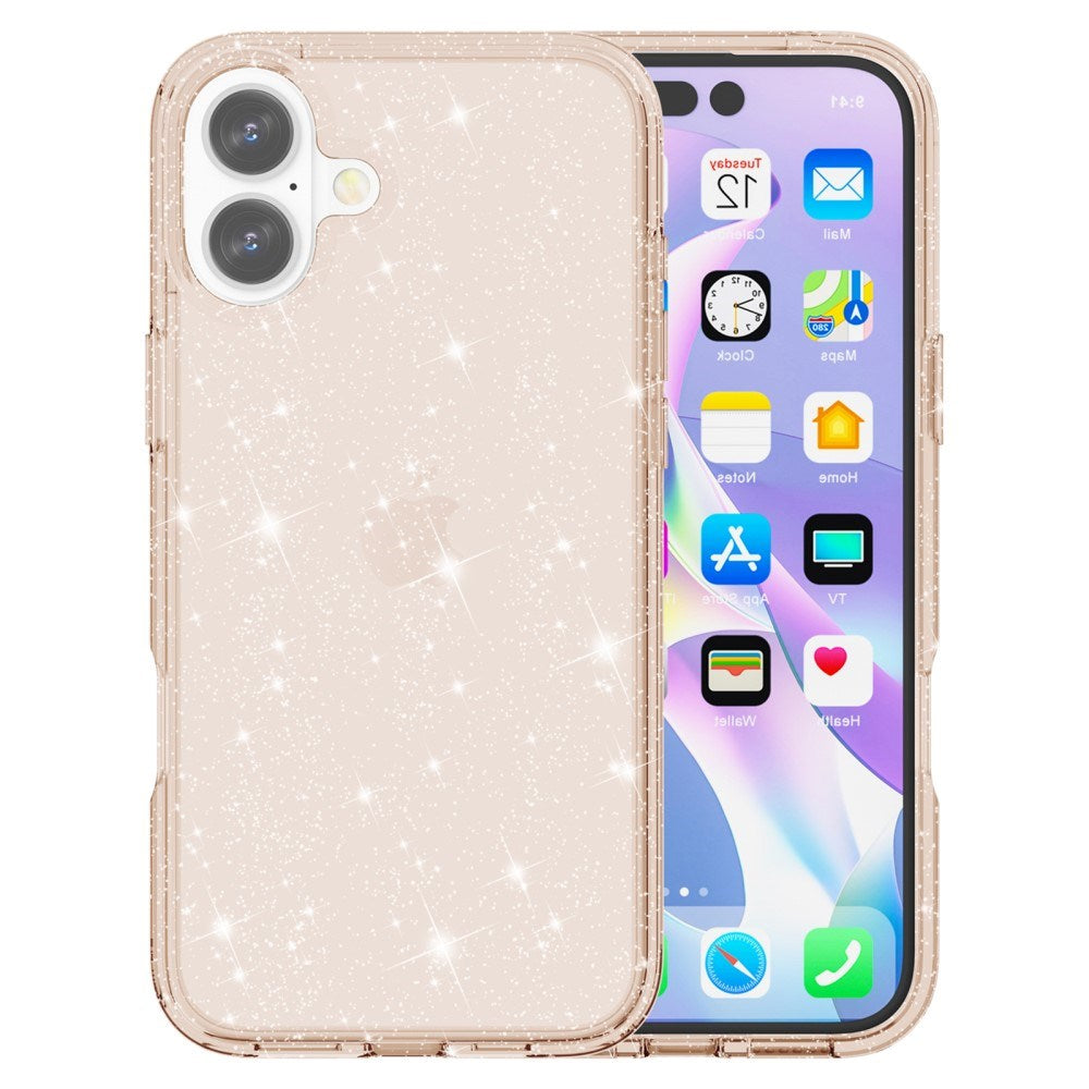 EIDERWOOD iPhone 16 Hybrid Plastic Case - Gold Glitter