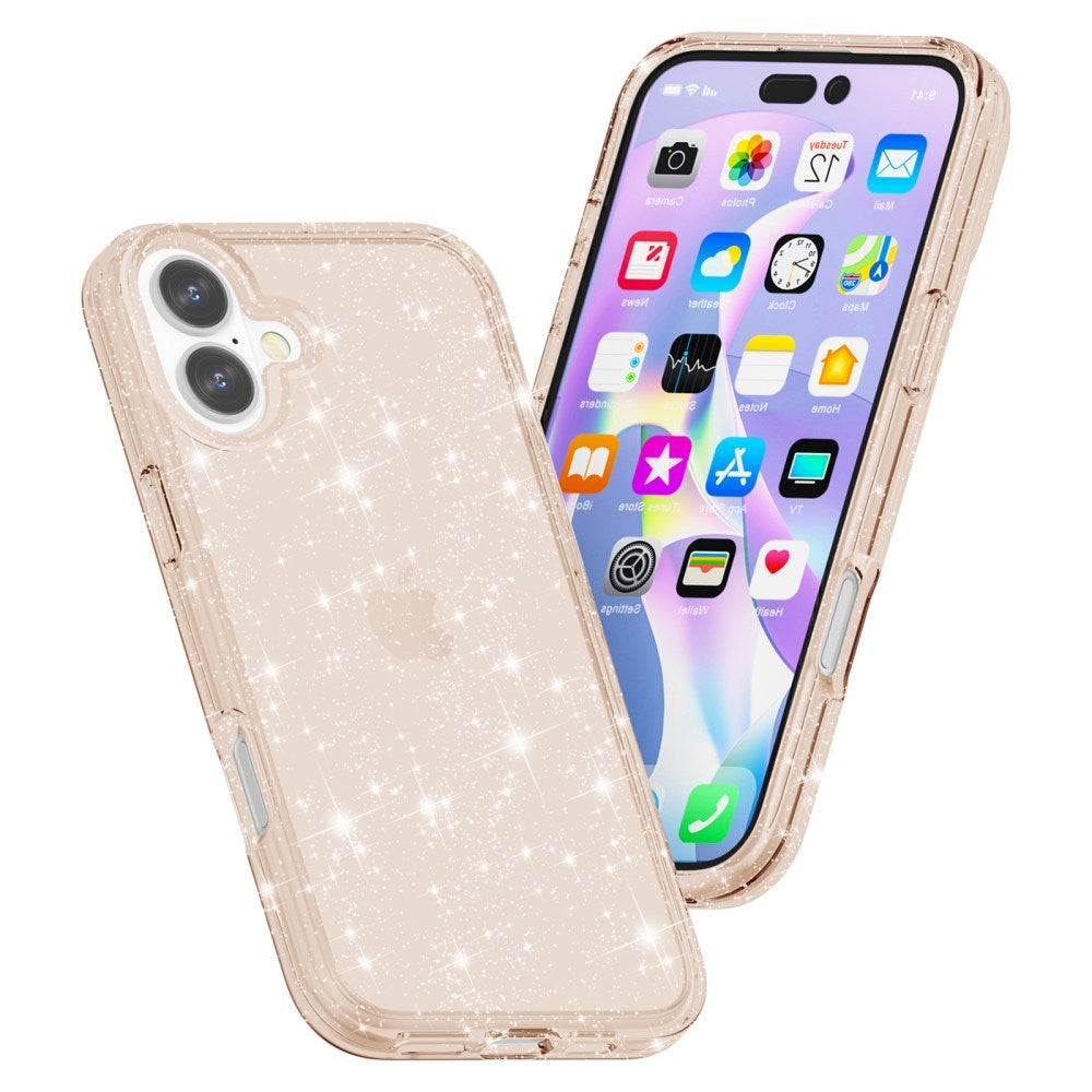 EIDERWOOD iPhone 16 Hybrid Plastic Case - Gold Glitter