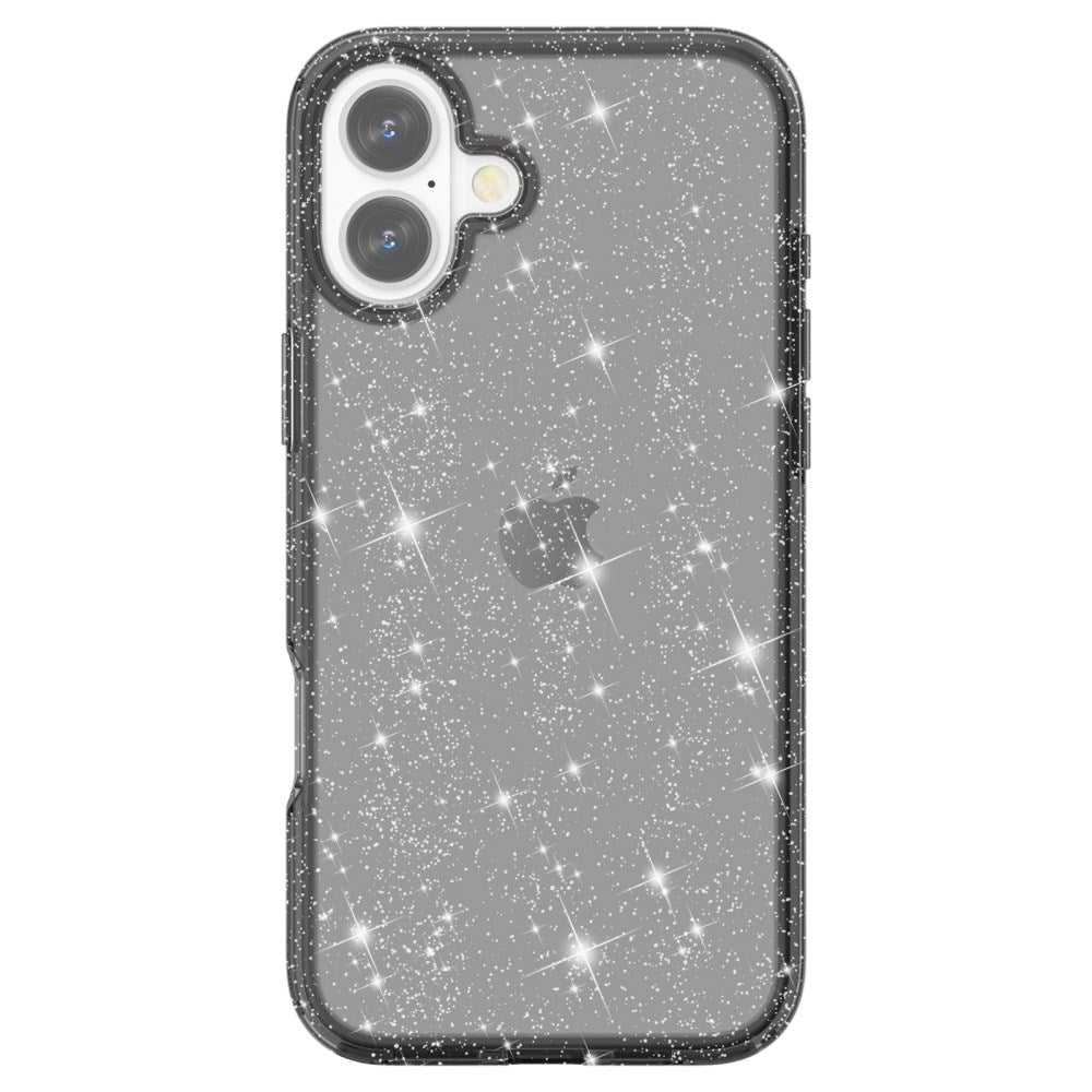 EIDERWOOD iPhone 16 Hybrid Plastic Case - Black Glitter