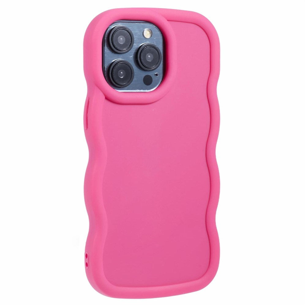 iPhone 15 Pro EIDERWOOD Flexible Plastic Wavy Case - Pink