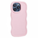 iPhone 15 Pro EIDERWOOD Flexible Plastic Wavy Case - Light Pink