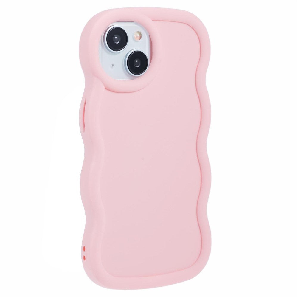 iPhone 14 EIDERWOOD Flexible Plastic Wavy Case - Light Pink