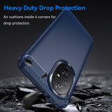 EIDERWOOD Honor 200 Pro (5G) Brushed Carbon Fiber Flexible Plastic Case - Blue