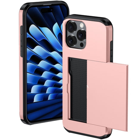 EIDERWOOD iPhone 16 Pro Tough Case w. Card Holder - Rose Gold