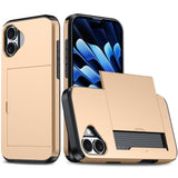 EIDERWOOD iPhone 16 Hybrid Tough Case w. Card Holder - Gold