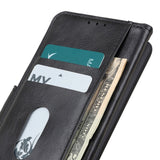 Motorola Edge 30 Neo Vintage Texture Leather Wallet Case - Black