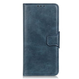 Motorola Edge 30 Neo Vintage Texture Leather Wallet Case - Blue