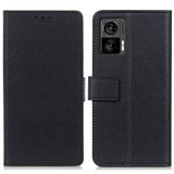 Motorola Edge 30 Neo Leather Flip Cover Scratch Resistant w. Wallet - Black