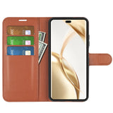 EIDERWOOD Honor 200 Pro (5G) Faux Leather Flip Case with Cardholder & Stand Function - Brown