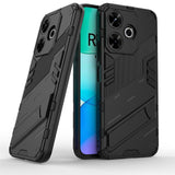 EIDERWOOD Xiaomi Redmi 13 Hybrid Tough Case with Kickstand - Black