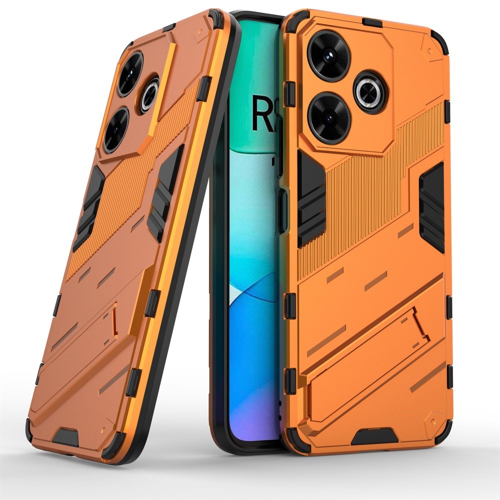 EIDERWOOD Xiaomi Redmi 13 Hybrid Tough Case with Kickstand - Orange