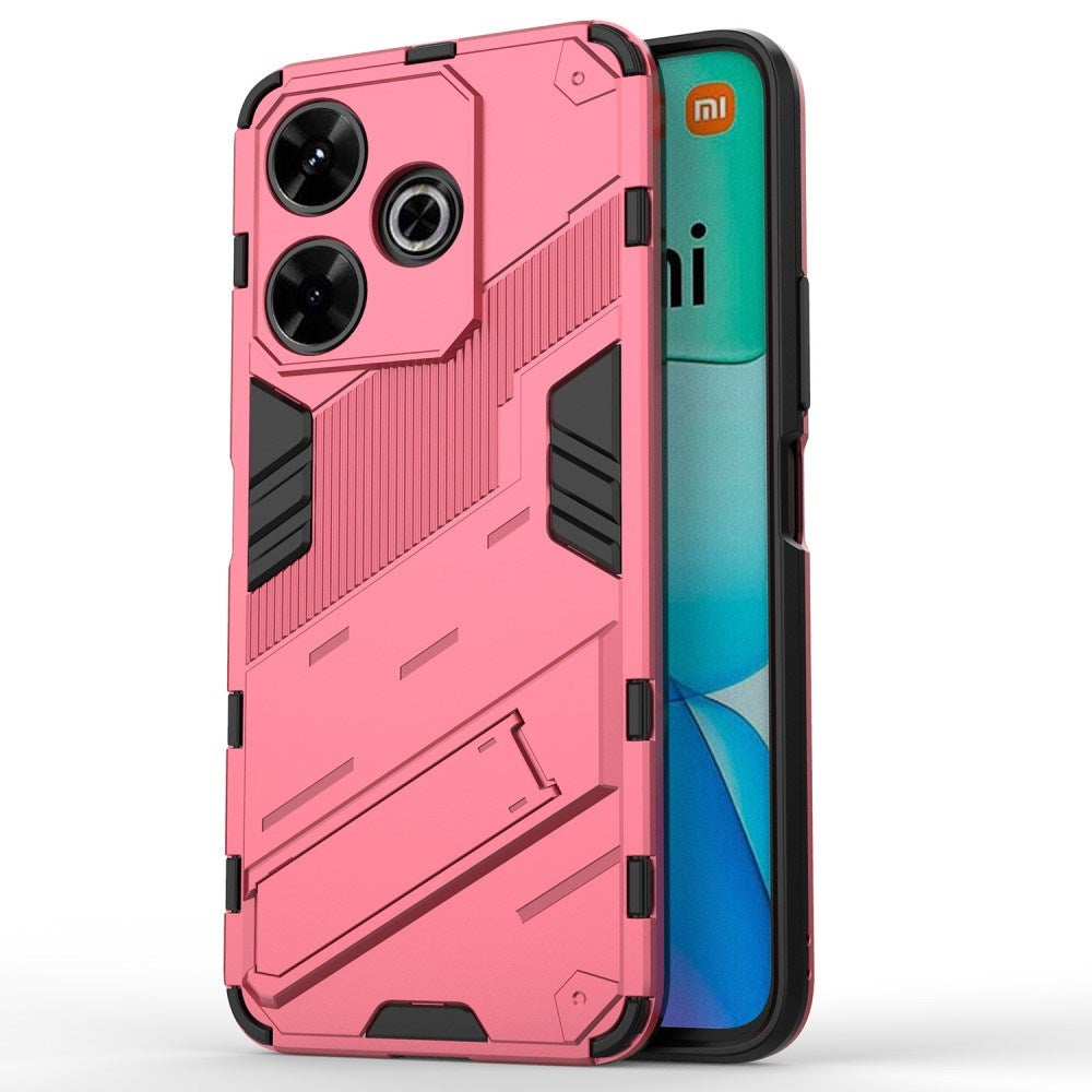 EIDERWOOD Xiaomi Redmi 13 Hybrid Tough Case with Kickstand - Pink