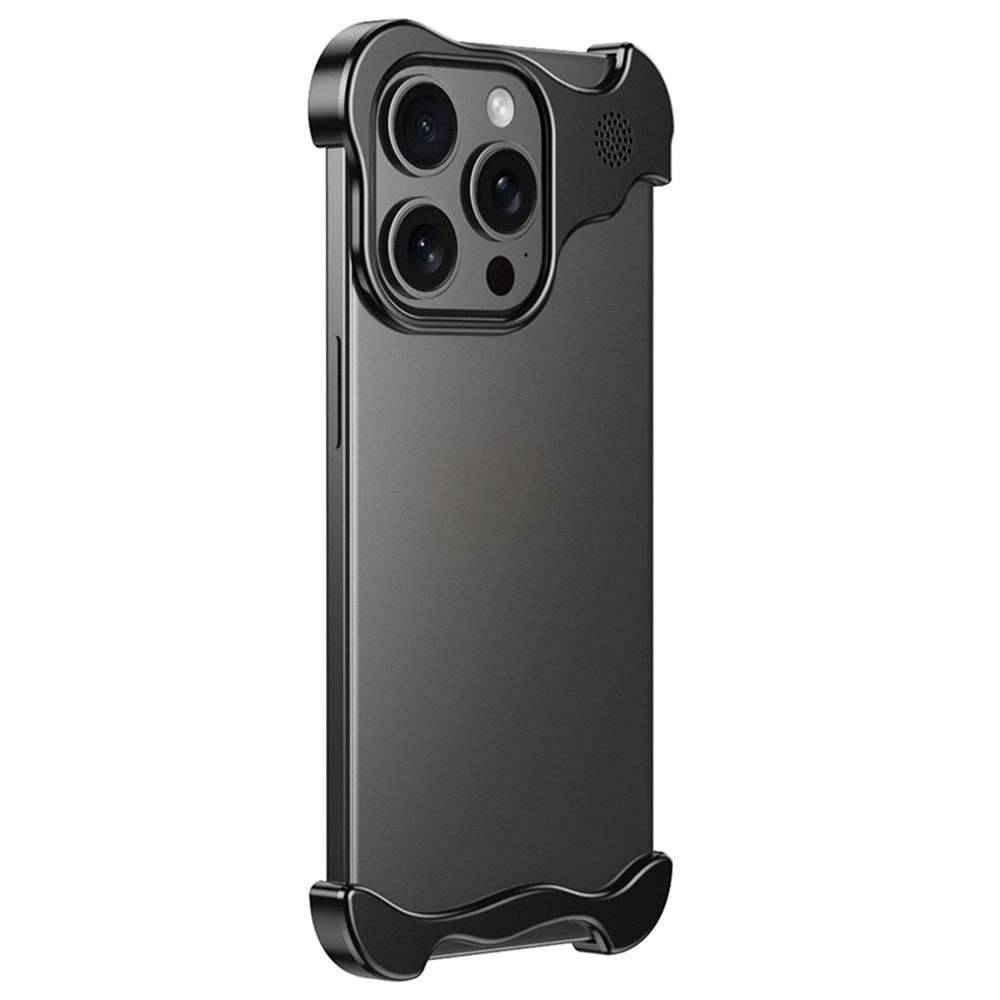 iPhone 15 Pro Two-Piece Metal Bumper Case - Black