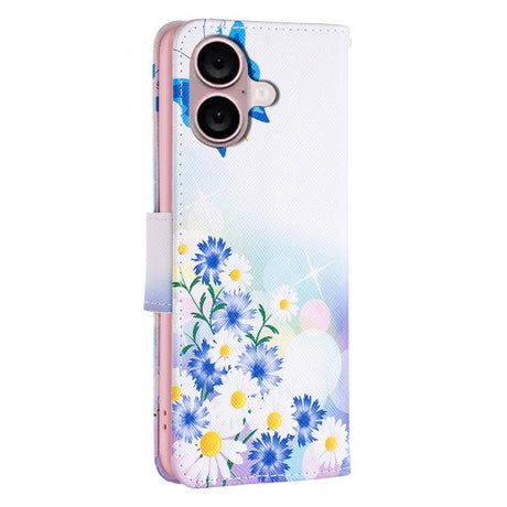 EIDERWOOD iPhone 16 Plus Leather Case w, Wallet & Print - Flowers and Butterfly