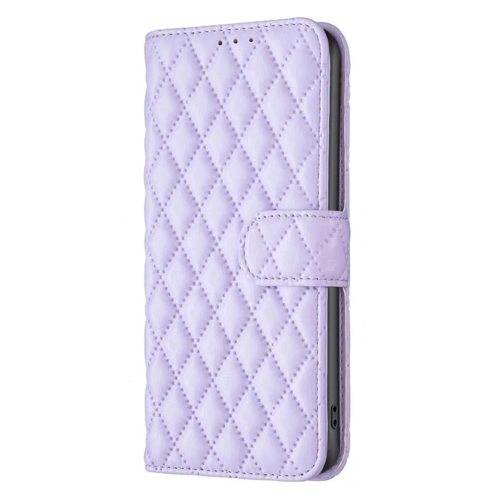 EIDERWOOD OnePlus Nord CE4 Lite (5G) Leather Flip Case w. Wallet & Strap - Rhombus - Purple