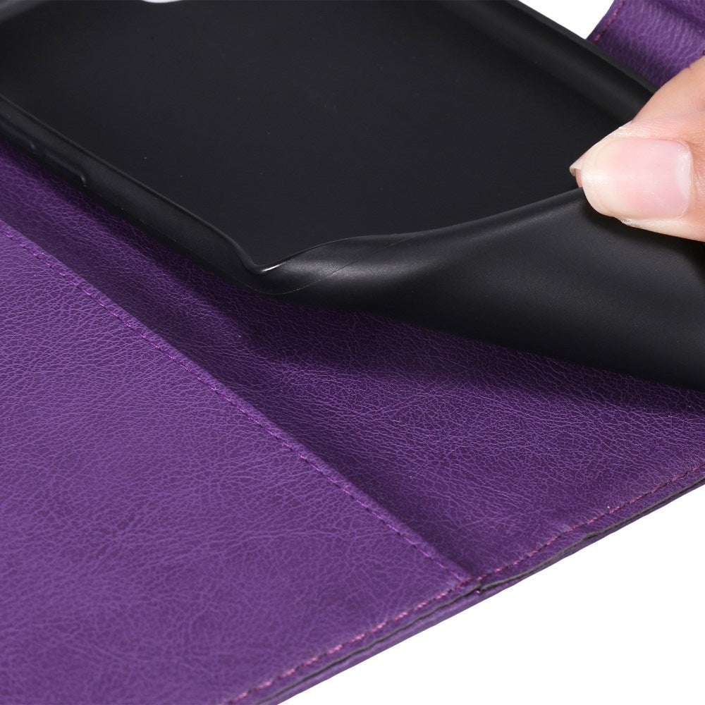 EIDERWOOD Xiaomi Redmi 13 Faux Leather Case with Wallet and Strap - Purple