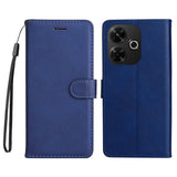 EIDERWOOD Xiaomi Redmi 13 Faux Leather Case with Wallet and Strap - Blue