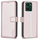 HMD Pulse+ Leatherette Flip Cover with Stand Function & Card Holder - Rose Gold