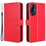 EIDERWOOD HTC U24 Pro (5G) Glossy Leather Case with Wallet & Strap - Red