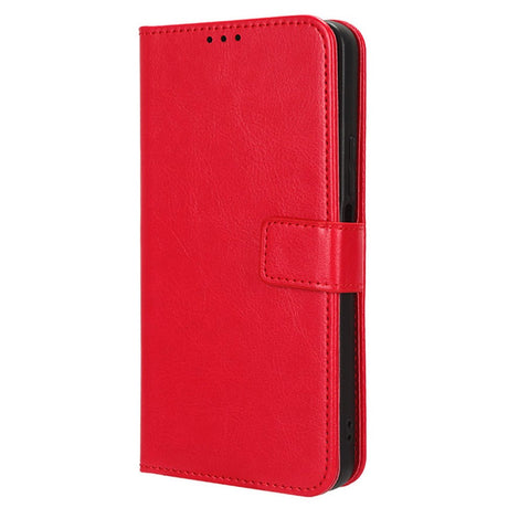 EIDERWOOD HTC U24 Pro (5G) Glossy Leather Case with Wallet & Strap - Red