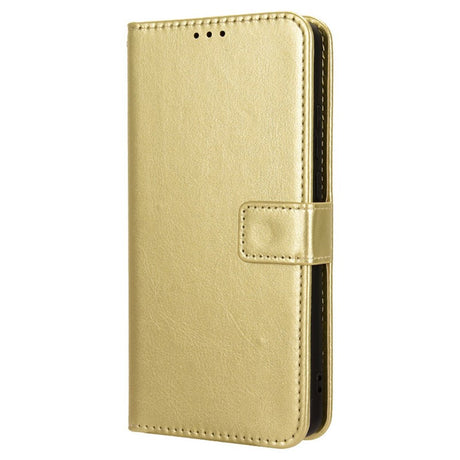 EIDERWOOD HTC U24 Pro (5G) Glossy Leather Case with Wallet & Strap - Gold