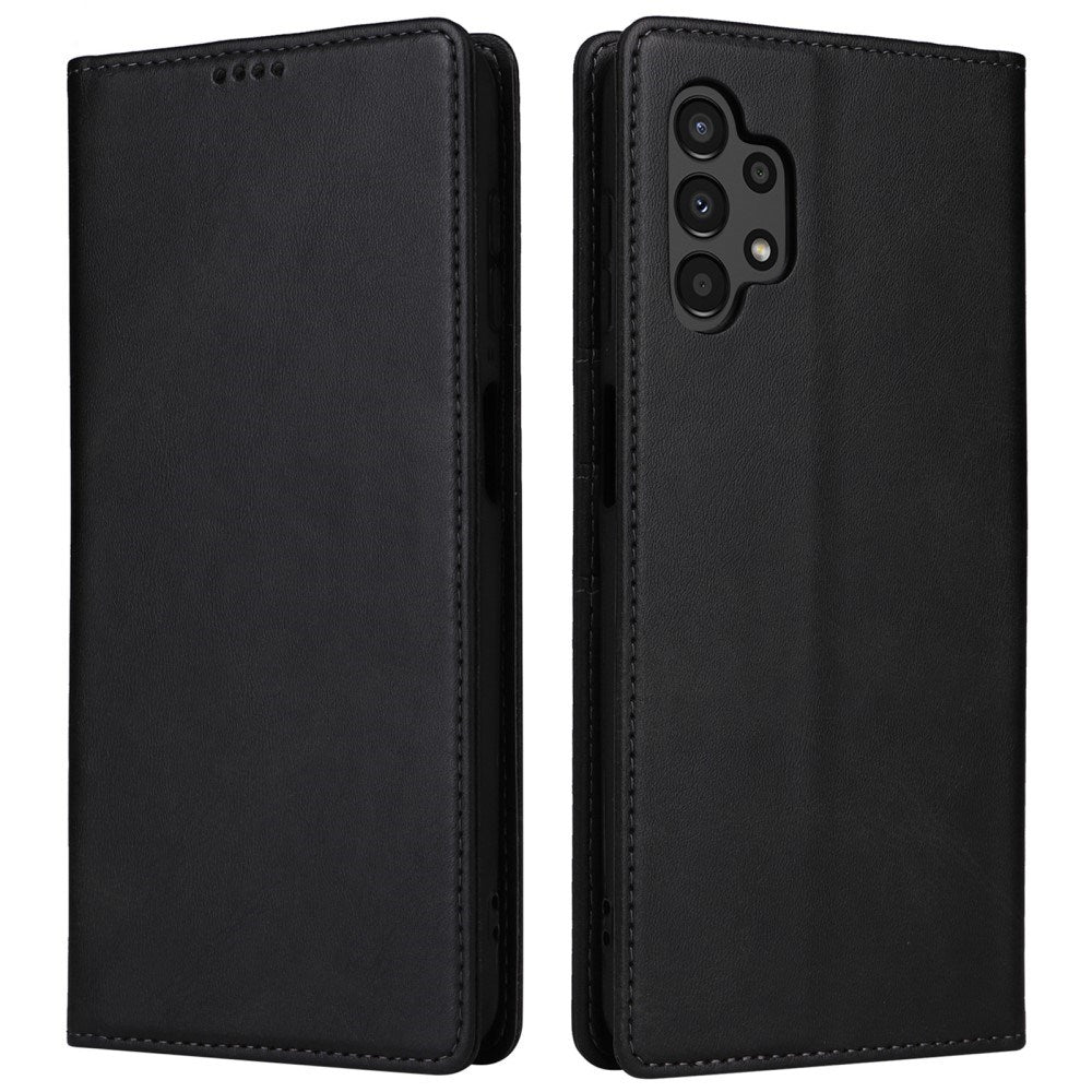 EIDERWOOD Samsung Galaxy A13 (4G/5G) / A04s / M13 Faux Leather Flip Case with Cardholder & Stand Function - Black