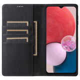 EIDERWOOD Samsung Galaxy A13 (4G/5G) / A04s / M13 Faux Leather Flip Case with Cardholder & Stand Function - Black