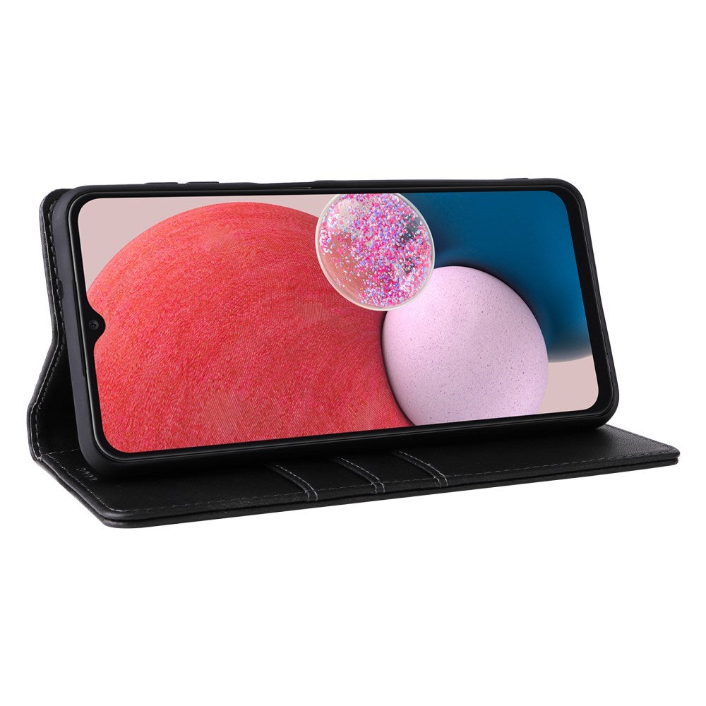 EIDERWOOD Samsung Galaxy A13 (4G/5G) / A04s / M13 Faux Leather Flip Case with Cardholder & Stand Function - Black