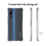 HTC U24 Pro (5G) Plastic Case with Shock Absorbing Corners - Transparent