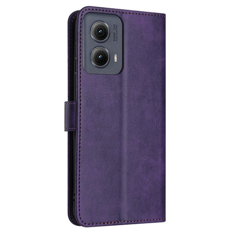 EIDERWOOD Motorola G85 (5G) Imitation Leather case w. Wallet & Strap - Purple