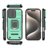 EIDERWOOD iPhone 16 Pro Tough Case w. Magnetic Kickstand & Cam Slider - Green