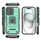 EIDERWOOD iPhone 16 Tough Case w. Magnetic Kickstand & Cam Slider - Green