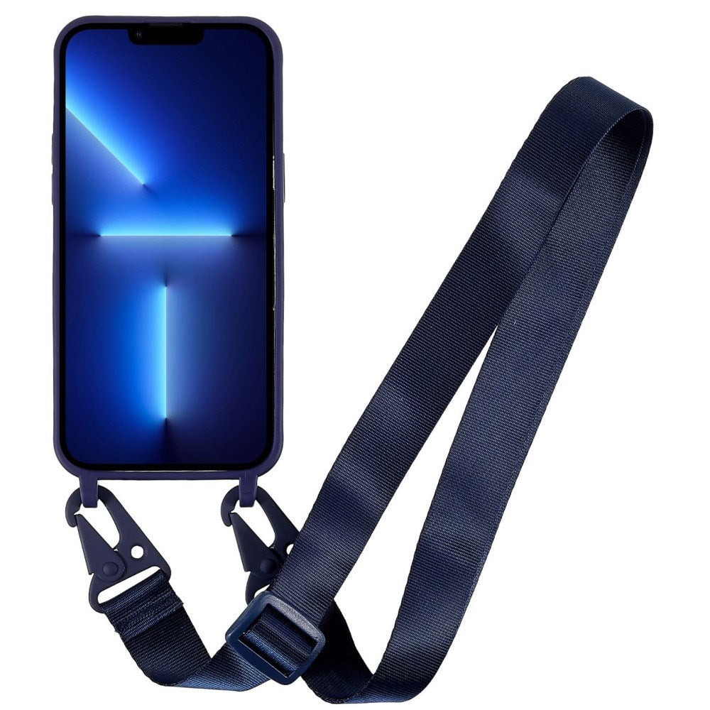 iPhone 16 Pro EIDERWOOD Flexible Plastic Case with Strap - Dark Blue