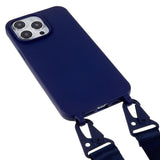 iPhone 16 Pro EIDERWOOD Flexible Plastic Case with Strap - Dark Blue