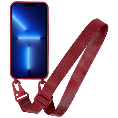 iPhone 16 Pro EIDERWOOD Flexible Plastic Case with Strap - Red