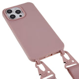 iPhone 16 Pro EIDERWOOD Flexible Plastic Case with Strap - Dusty Pink