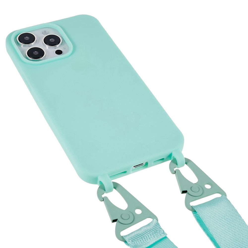 iPhone 16 Pro EIDERWOOD Flexible Plastic Case with Strap - Mint Green