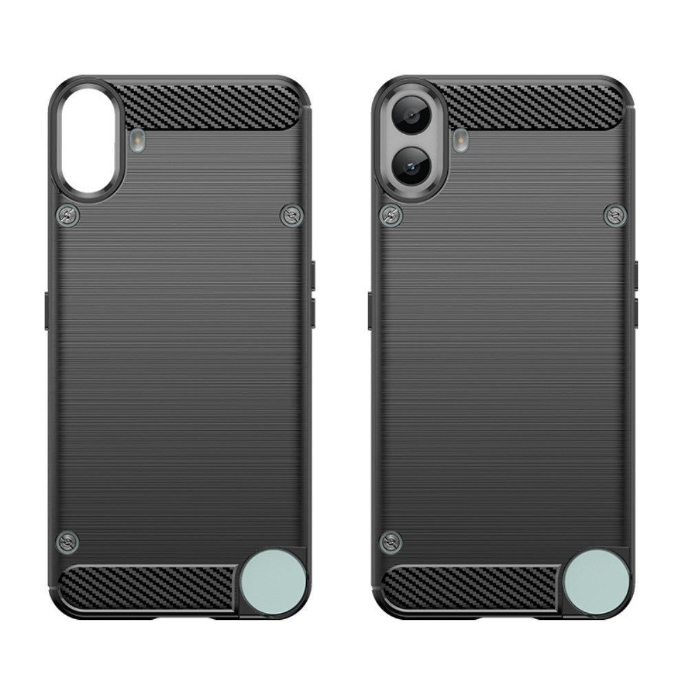 EIDERWOOD Nothing CMF Phone 1 Brushed Carbon Fiber Flexible Plastic Case - Black