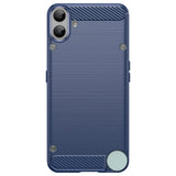 EIDERWOOD Nothing CMF Phone 1 Brushed Carbon Fiber Flexible Plastic Case - Blue