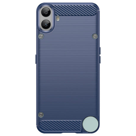 EIDERWOOD Nothing CMF Phone 1 Brushed Carbon Fiber Flexible Plastic Case - Blue