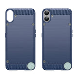 EIDERWOOD Nothing CMF Phone 1 Brushed Carbon Fiber Flexible Plastic Case - Blue