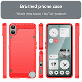 EIDERWOOD Nothing CMF Phone 1 Brushed Carbon Fiber Flexible Plastic Case - Red